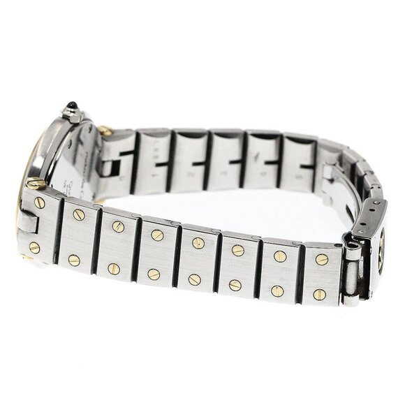 CARTIER Santos Round SM 84038288 YG2 tone white Dial Quartz Ladies Watch_888947 - Picture 2 of 6